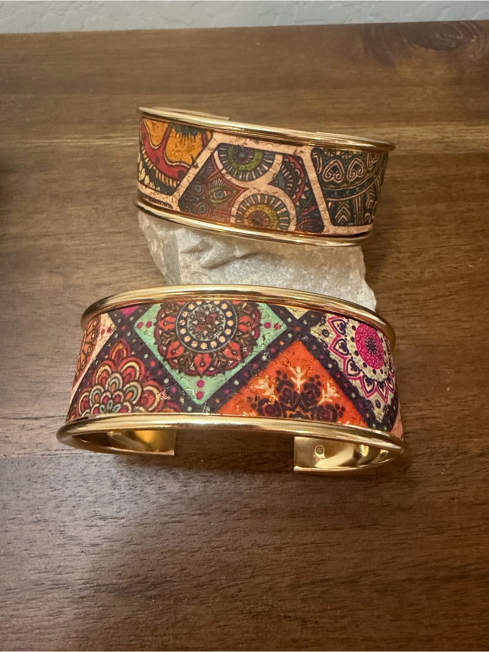Boho Style Copper Cuff Bracelet - Multicolor